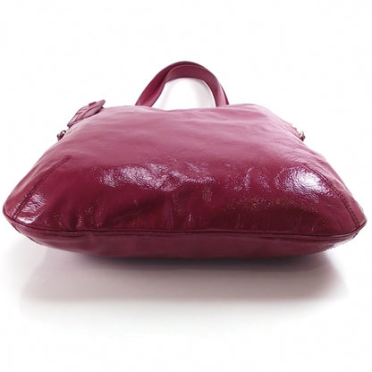 Saint Laurent Patent Tribute Tote Red 4 of 14