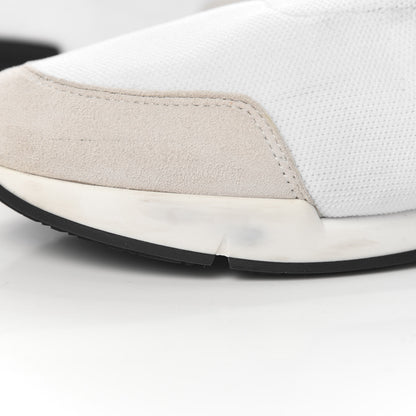 Hermes Mesh Calfskin Suede Soft Sneakers 37 White 9 of 12