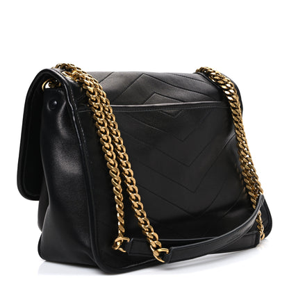 Saint Laurent Lambskin Matelasse Monogram Medium Niki Chain Satchel Black 3 of 10