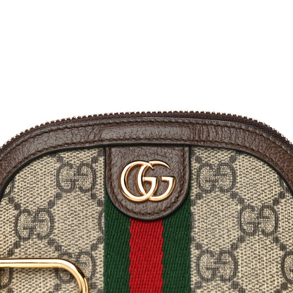 Gucci GG Supreme Monogram Web Ophidia Dome Key Pouch Beige New Acero 8 of 11