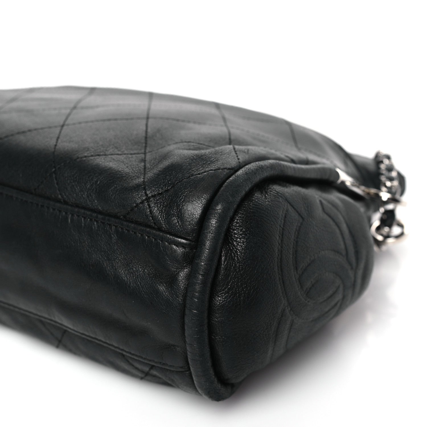 Chanel Lambskin Stitched Medium Ultimate Soft Tote Black 9 of 9