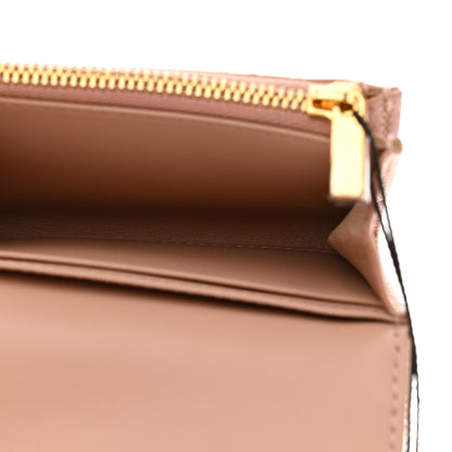 Christian Dior Supple Calfskin Cannage Caro Glycine Wallet Rose Des Vents 4 of 8