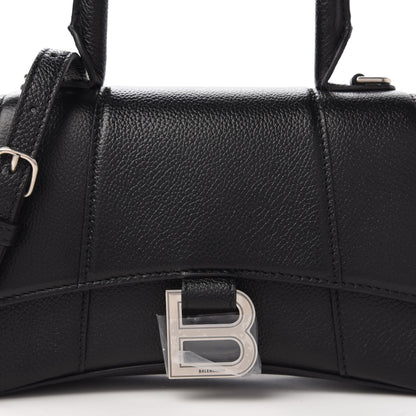 Balenciaga Grained Calfskin Hourglass Top Handle Bag XS Black 10 of 10