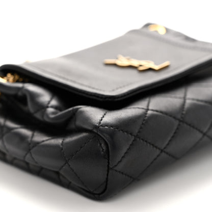 Saint Laurent Lambskin Quilted Monogram Mini Nolita Black 8 of 9