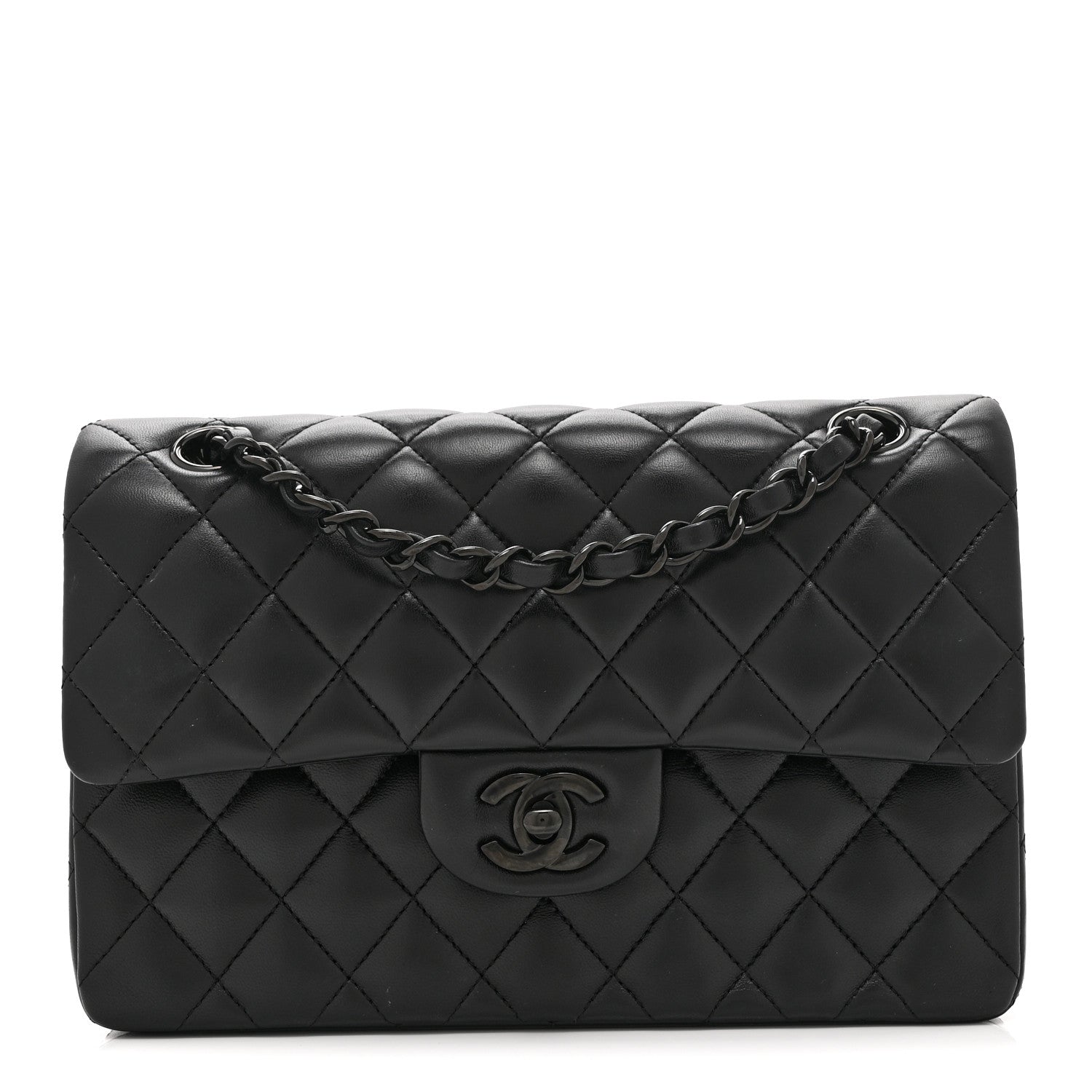 Chanel Lambskin Quilted Small Double Flap So Black 1 of 10