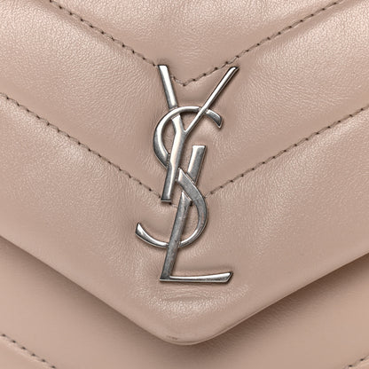 Saint Laurent Calfskin Y Quilted Monogram Toy Loulou Crossbody Bag Light Natural 9 of 20
