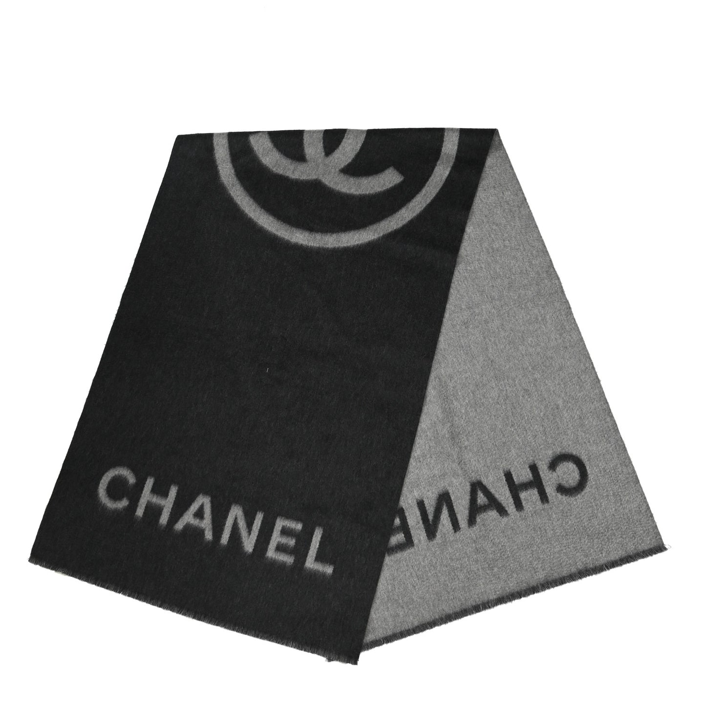 Cashmere CC Fringe Stole Grey Dark Grey