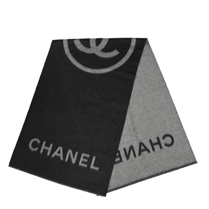 Chanel Cashmere CC Fringe Stole Grey Dark Grey 2 of 3