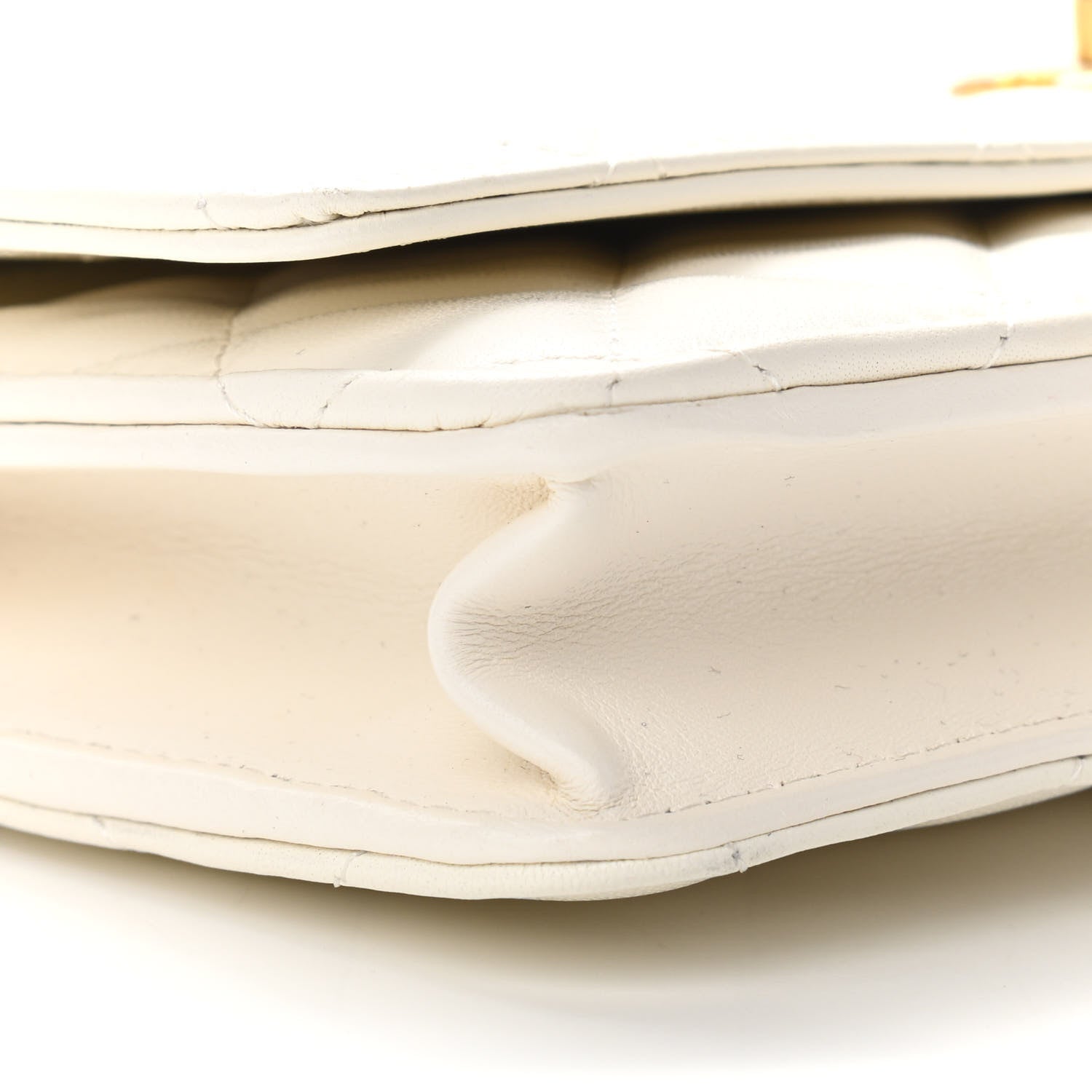 Chanel Lambskin Quilted CC Pearl Crush Wallet on Chain WOC White 10 of 12