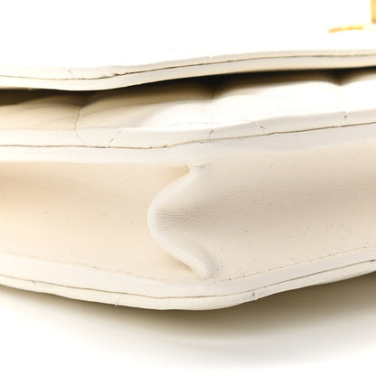 Chanel Lambskin Quilted CC Pearl Crush Wallet on Chain WOC White 18 of 24