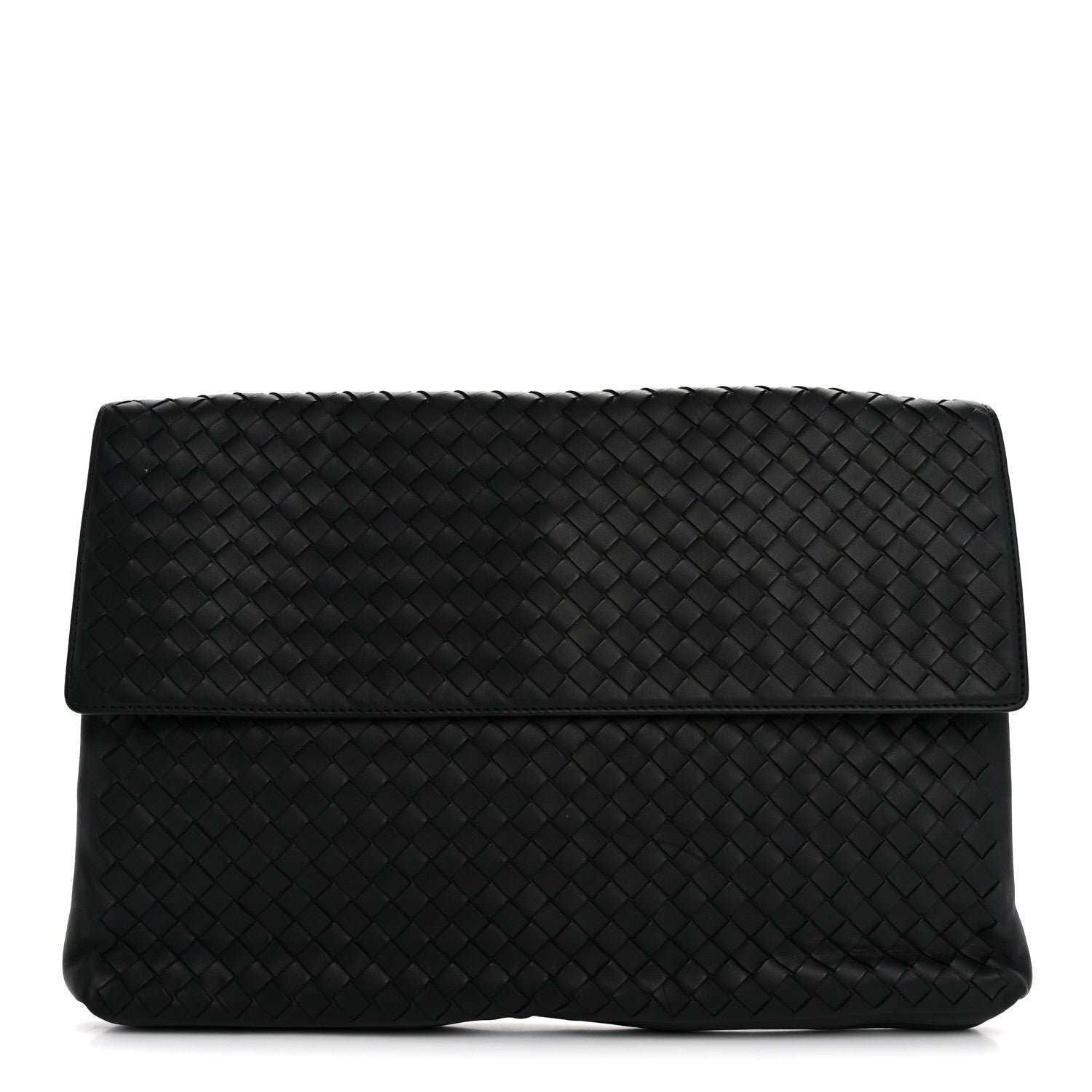 Bottega Veneta Nappa Intrecciato Flap Pouch Black 1 of 14