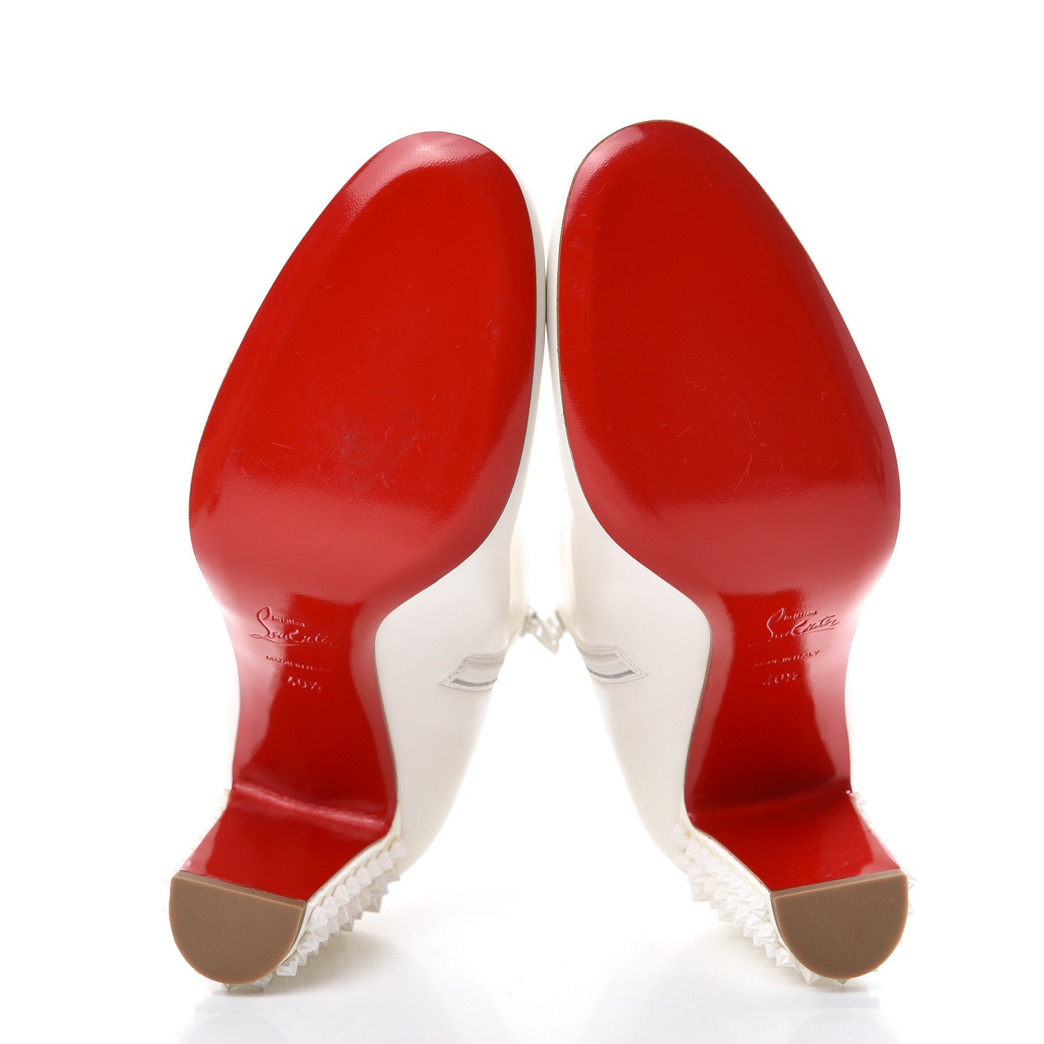 Christian Louboutin Smooth Calfskin Suzi Folk 85 Ankle Boots 40.5 White 6 of 12
