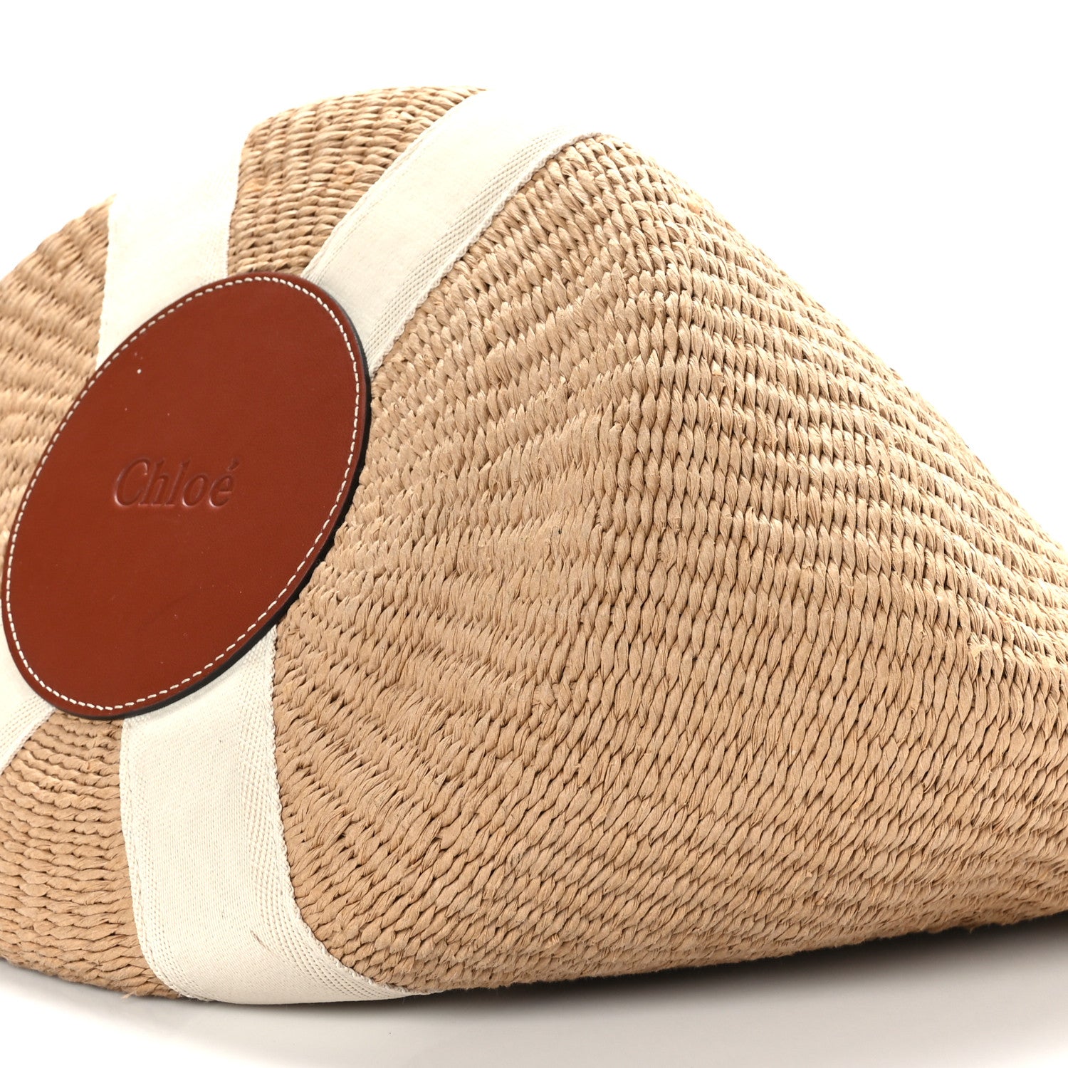 Chloe Raffia Large Woody Tote White 8 of 8