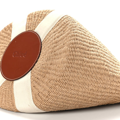 Chloe Raffia Large Woody Tote White 8 of 8