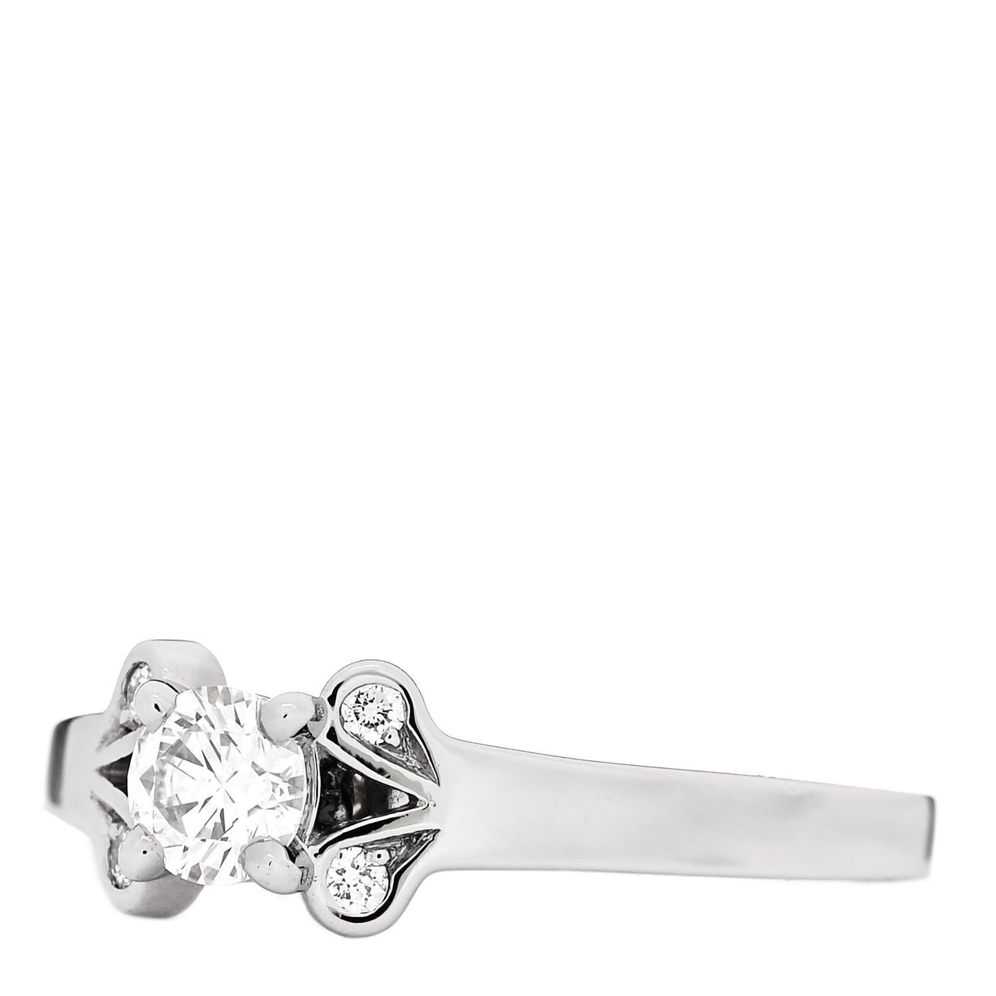 Platinum Diamond .23ct Ballerine Solitaire Engagement Ring 46 3.75