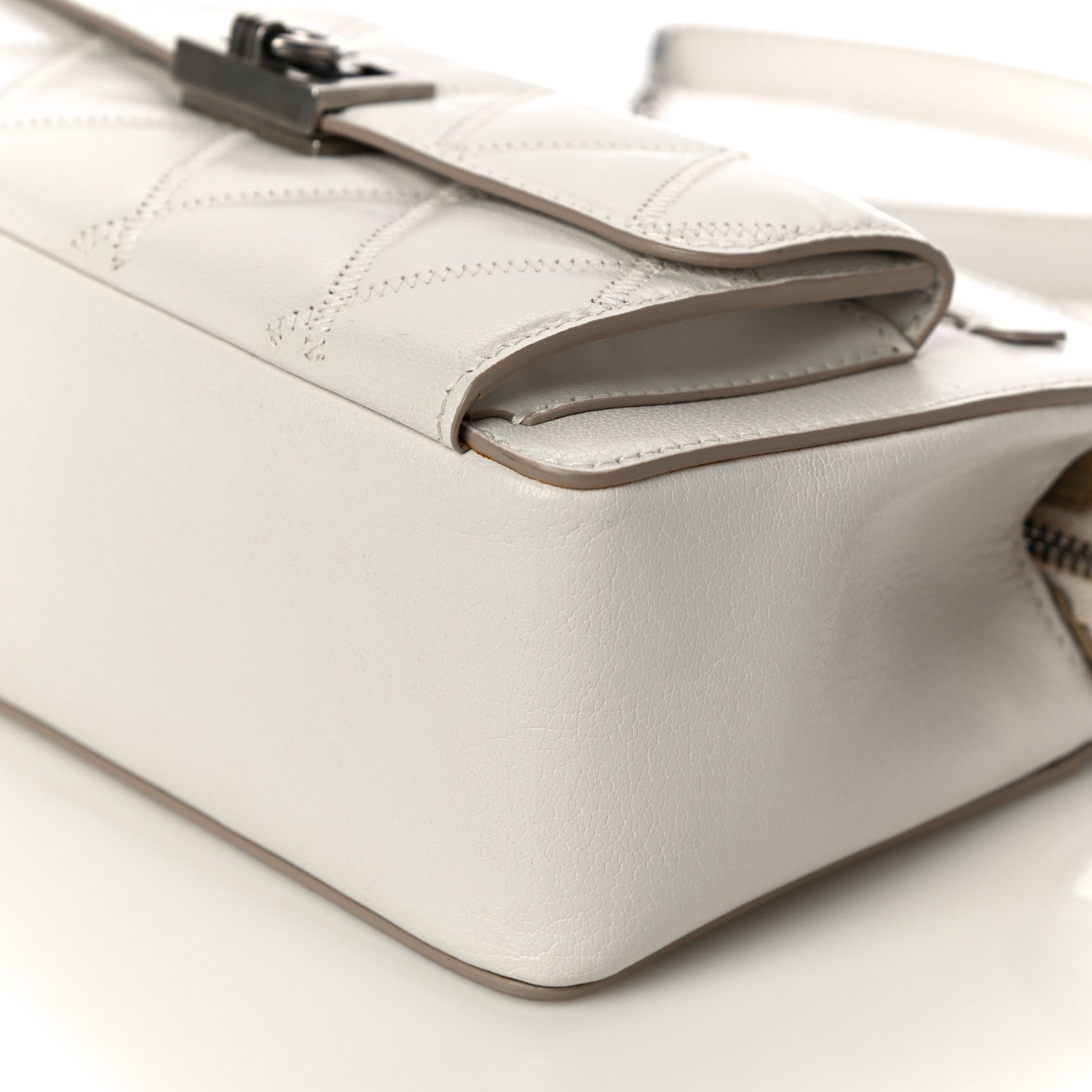 Givenchy Goatskin Diamond Quilted Pocket Crossbody White 9 of 14