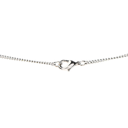Chanel Baguette Crystal CC Necklace Silver Blue 4 of 5