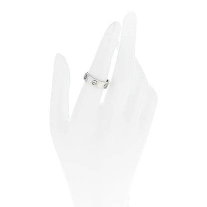 Cartier 18K White Gold 5.5mm LOVE Ring 53 6.5 2 of 4