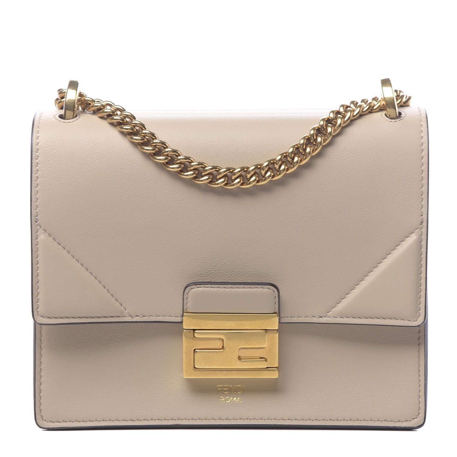 Fendi Vitello Grace Matte Small Kan U Shoulder Bag Nuvola 1 of 9