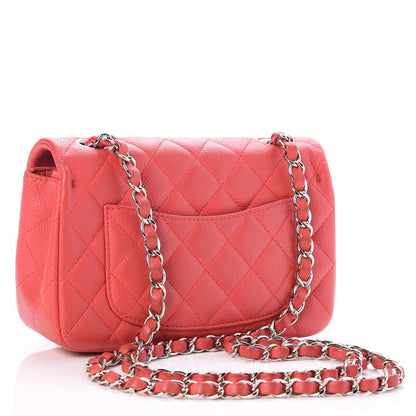 Chanel Caviar Quilted Mini Rectangular Flap Coral 3 of 9