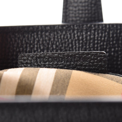 Burberry Derby Calfskin Medium Banner Tote Black 10 of 12