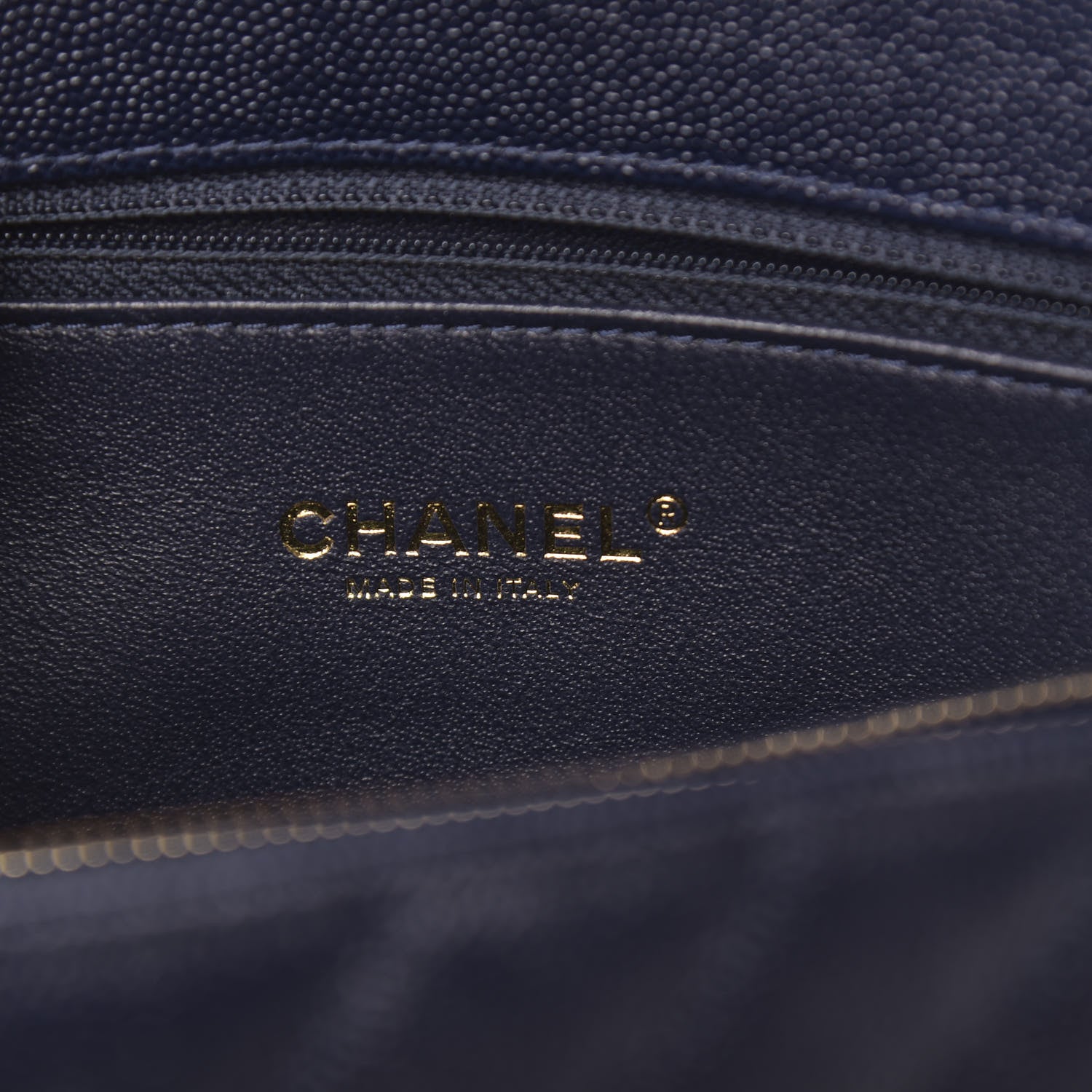 Chanel Caviar Chevron Quilted Small Coco Handle Flap Navy 7 of 11