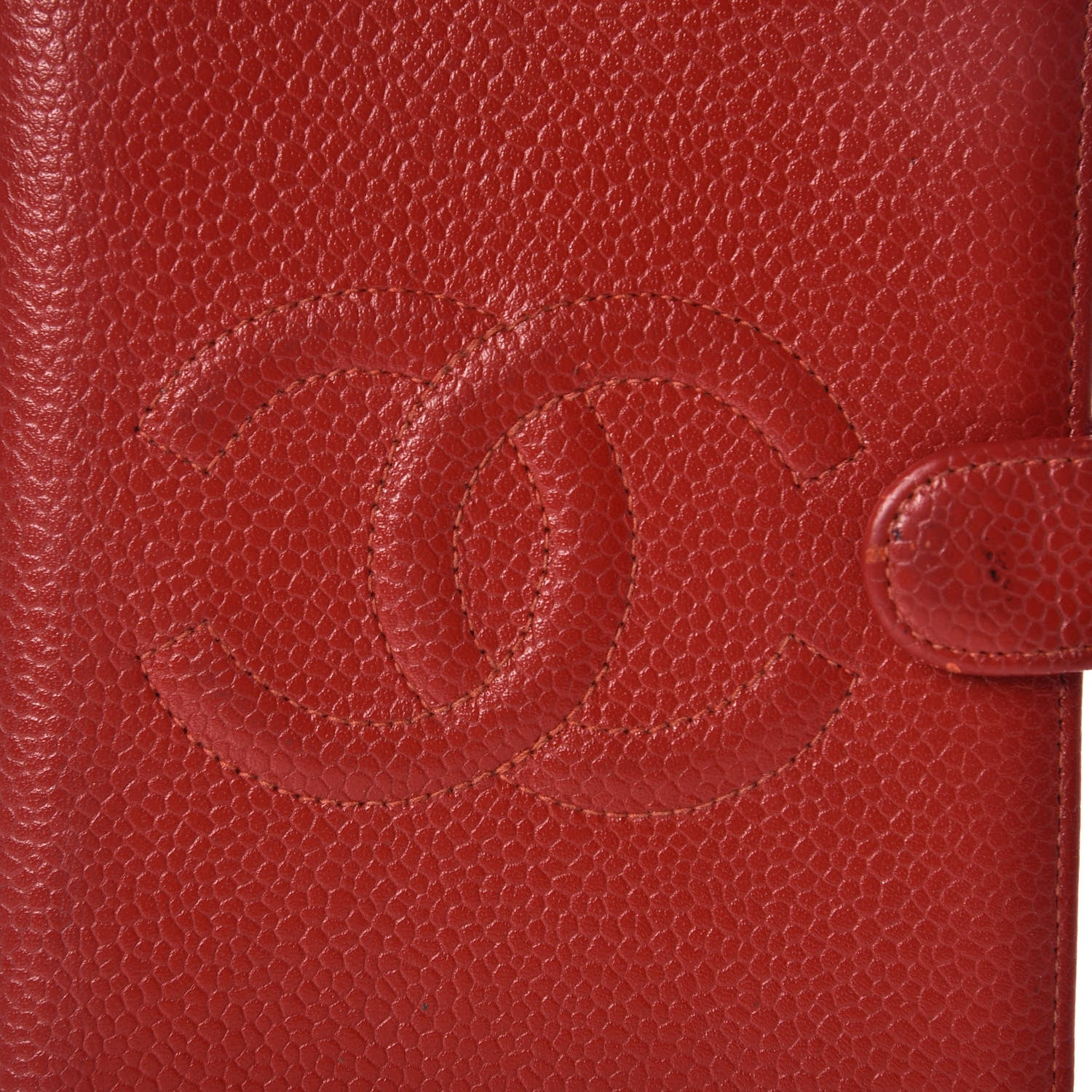 Chanel Caviar CC Mini Ring Agenda Planner Red 11 of 14