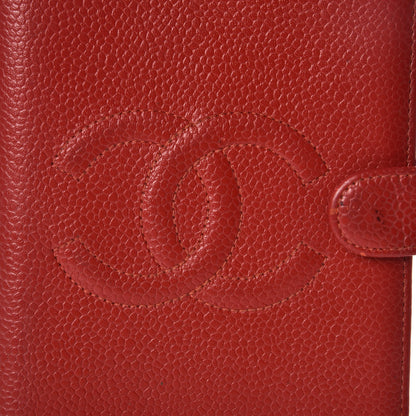 Chanel Caviar CC Mini Ring Agenda Planner Red 11 of 14
