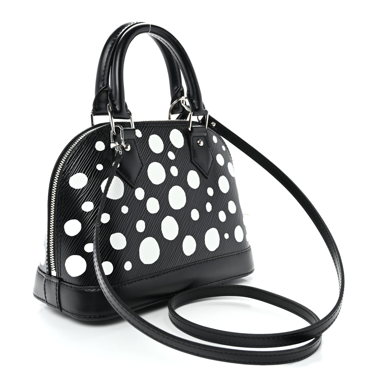 Louis Vuitton X YK Epi Alma BB Black White 3 of 9