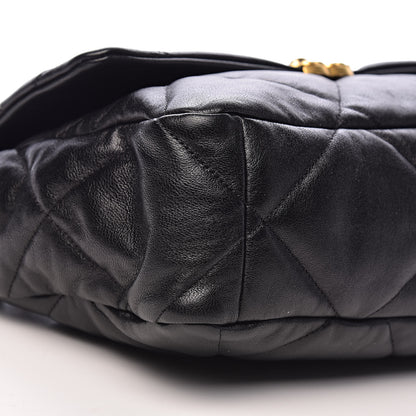 Chanel Lambskin Quilted Large 19 Flap Black 10 of 13