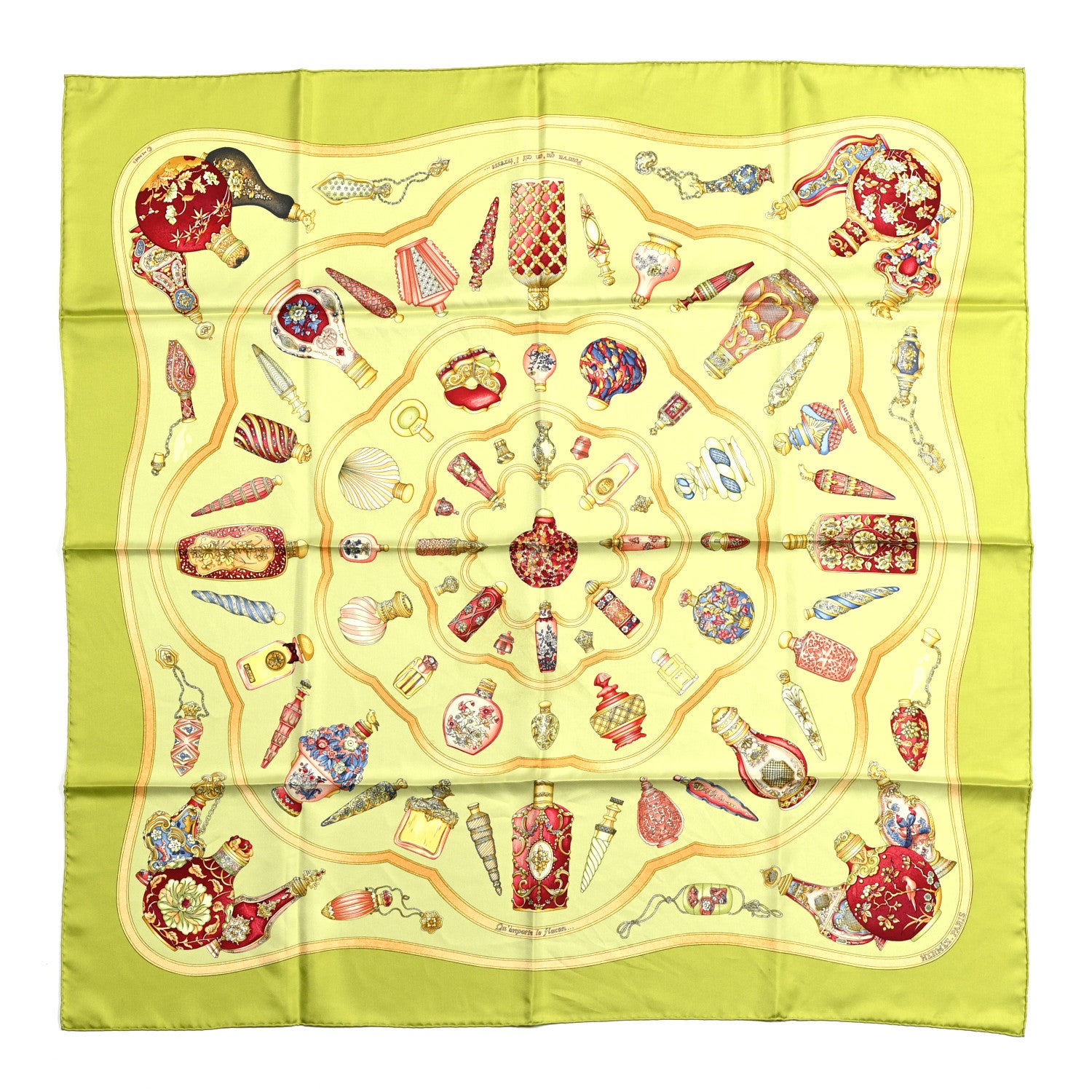 Hermes Silk Qu'Importe Le Flacon Scarf 90 1 of 10