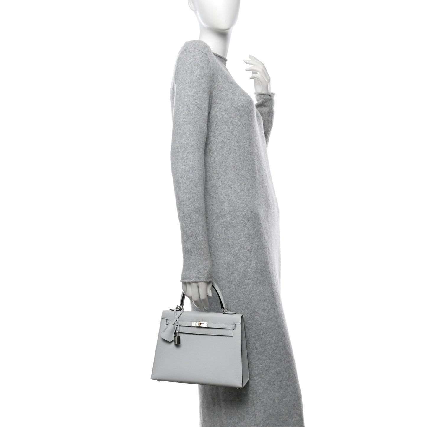 Epsom Kelly Sellier 25 Gris Platine