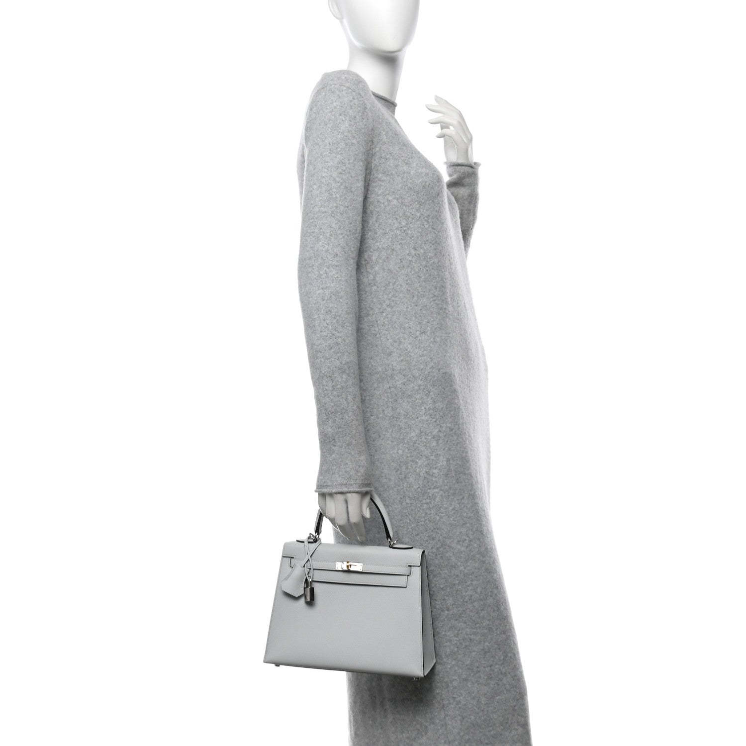 Hermes Epsom Kelly Sellier 25 Gris Platine 2 of 13