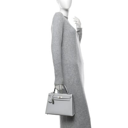 Hermes Epsom Kelly Sellier 25 Gris Platine 2 of 13