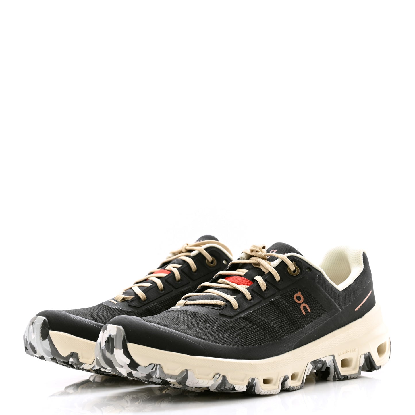 X ON Canvas Mesh Cloudventure Sneakers 38 Black