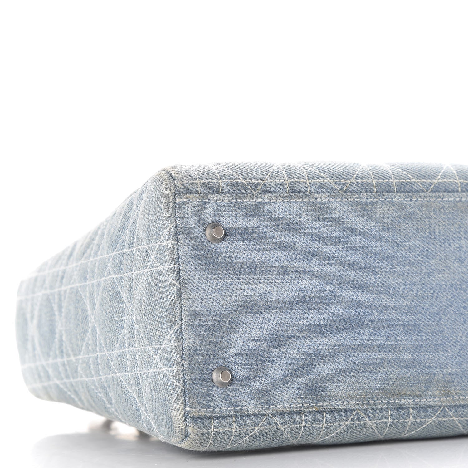 Christian Dior Denim Cannage Medium Lady Dior Blue 5 of 9