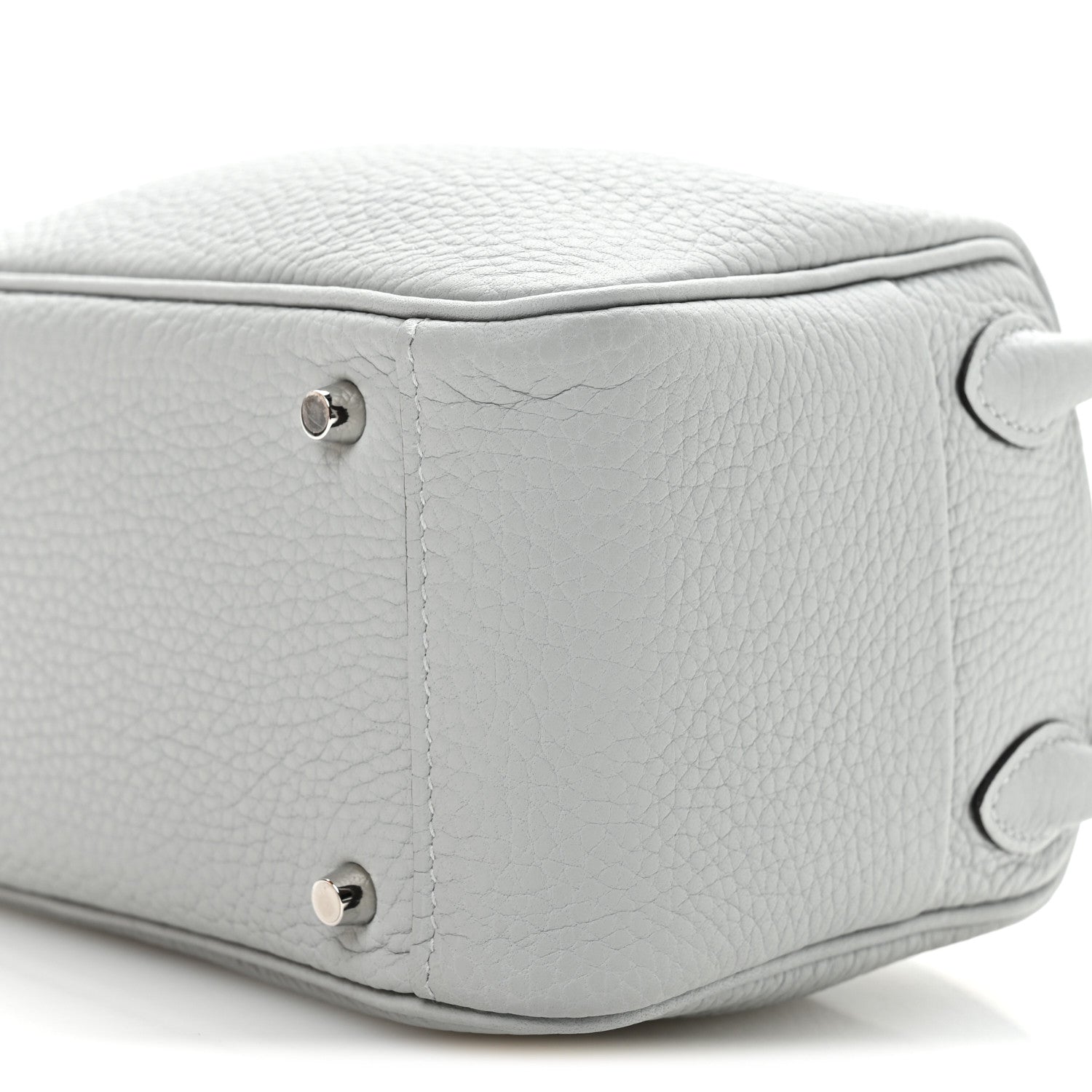 Hermes Taurillon Clemence Mini Lindy 20 Bleu Glacier 10 of 11