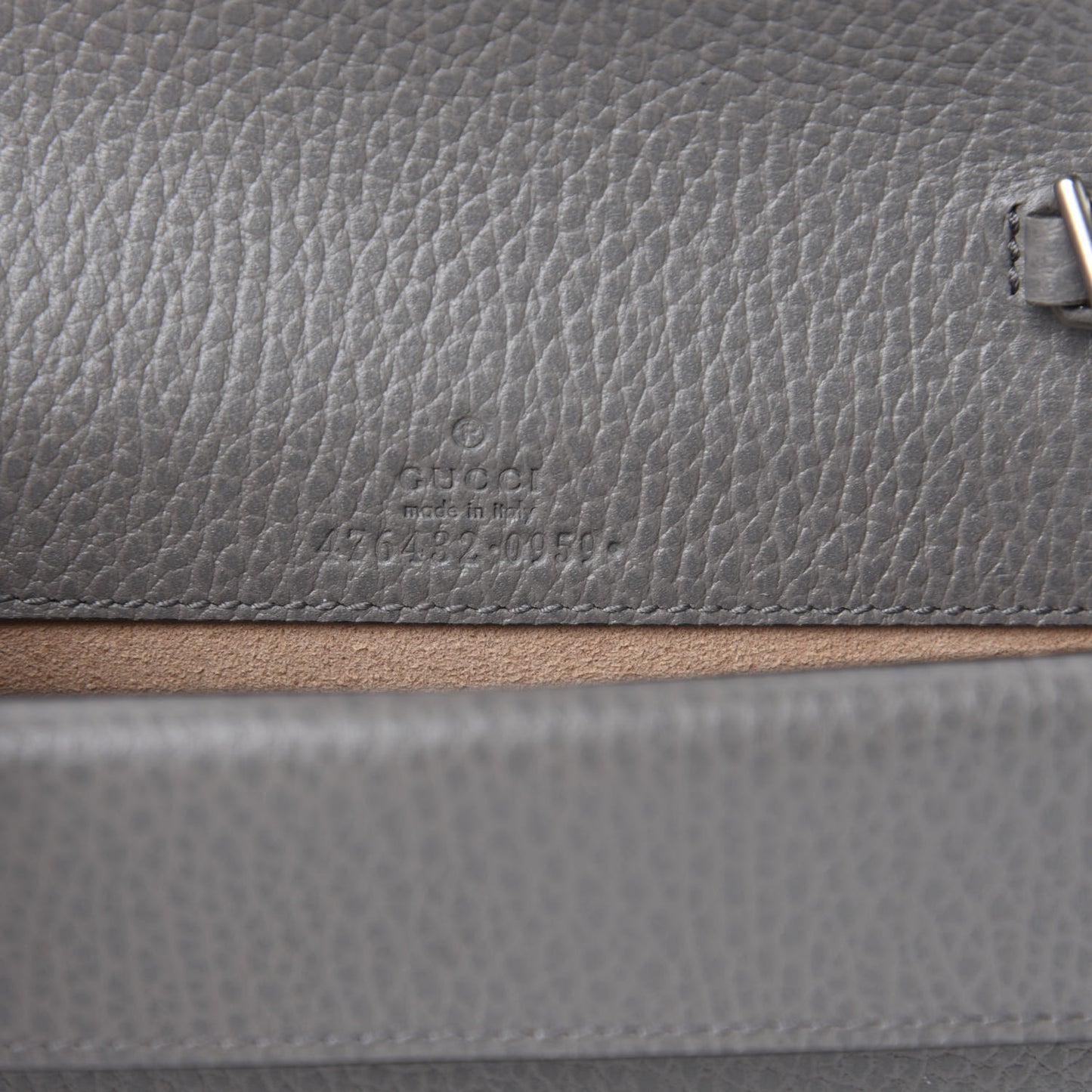 Dollar Calfskin Crystal Super Mini Dionysus Shoulder Bag Dusty Grey Black Diamond