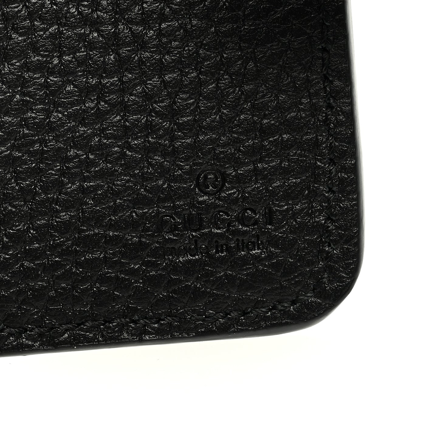 Piuma Calfskin Medium Bamboo Double G Wallet Black