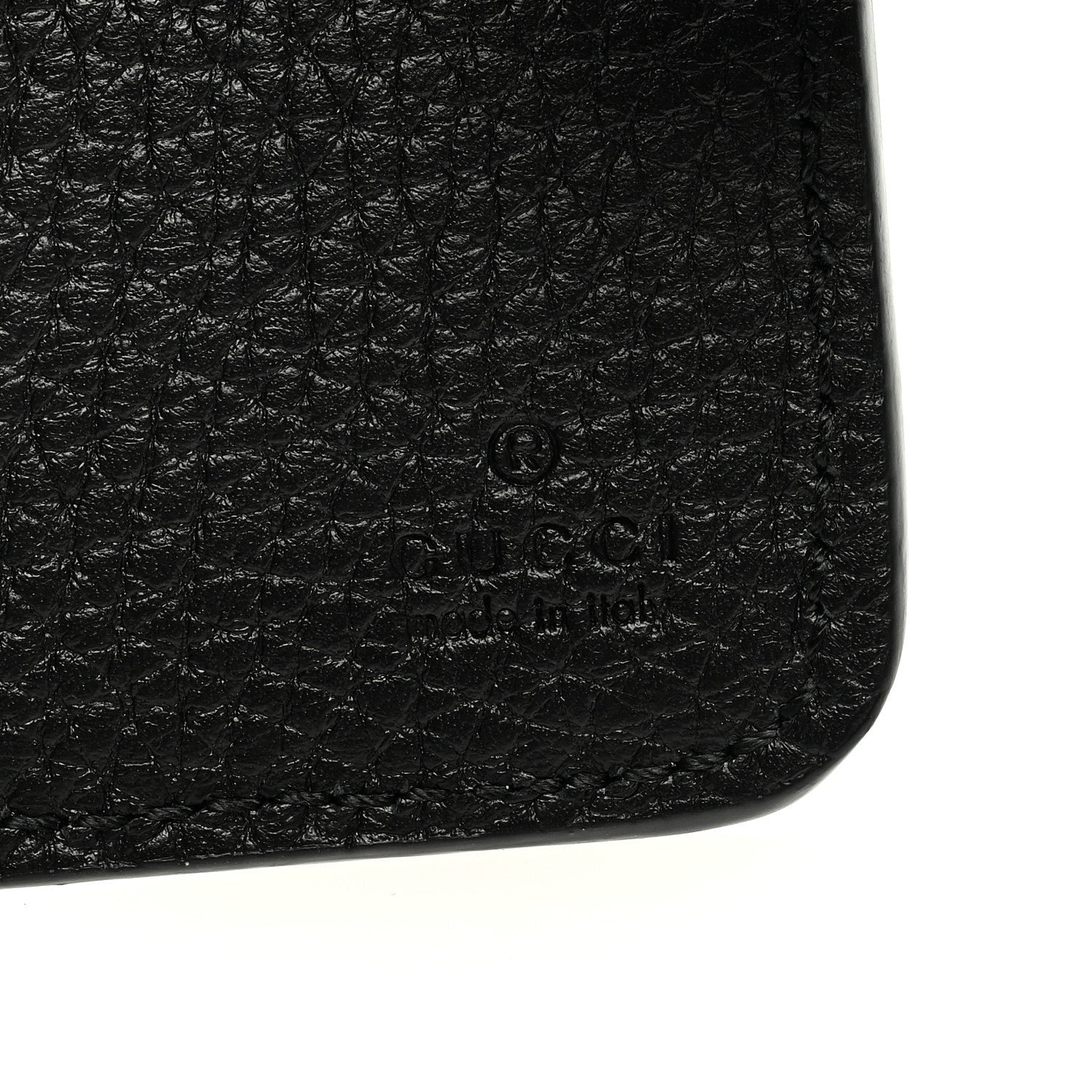 Gucci Piuma Calfskin Medium Bamboo Double G Wallet Black 6 of 6