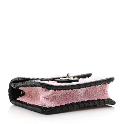 Chanel Tweed Braided Calfskin Mini My Own Frame Flap Pink Black 4 of 9