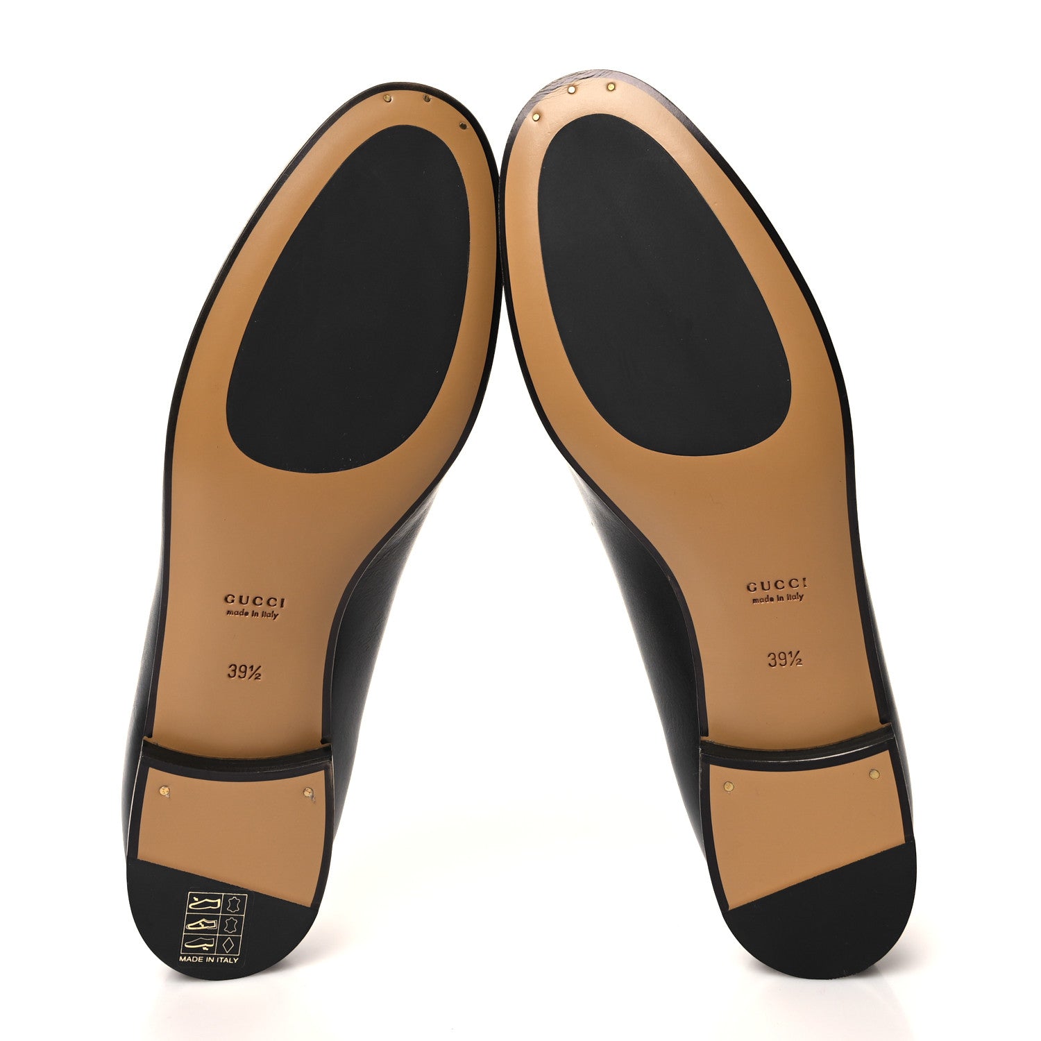 Gucci Calfskin Womens Jordaan Loafers 39.5 Black 5 of 8