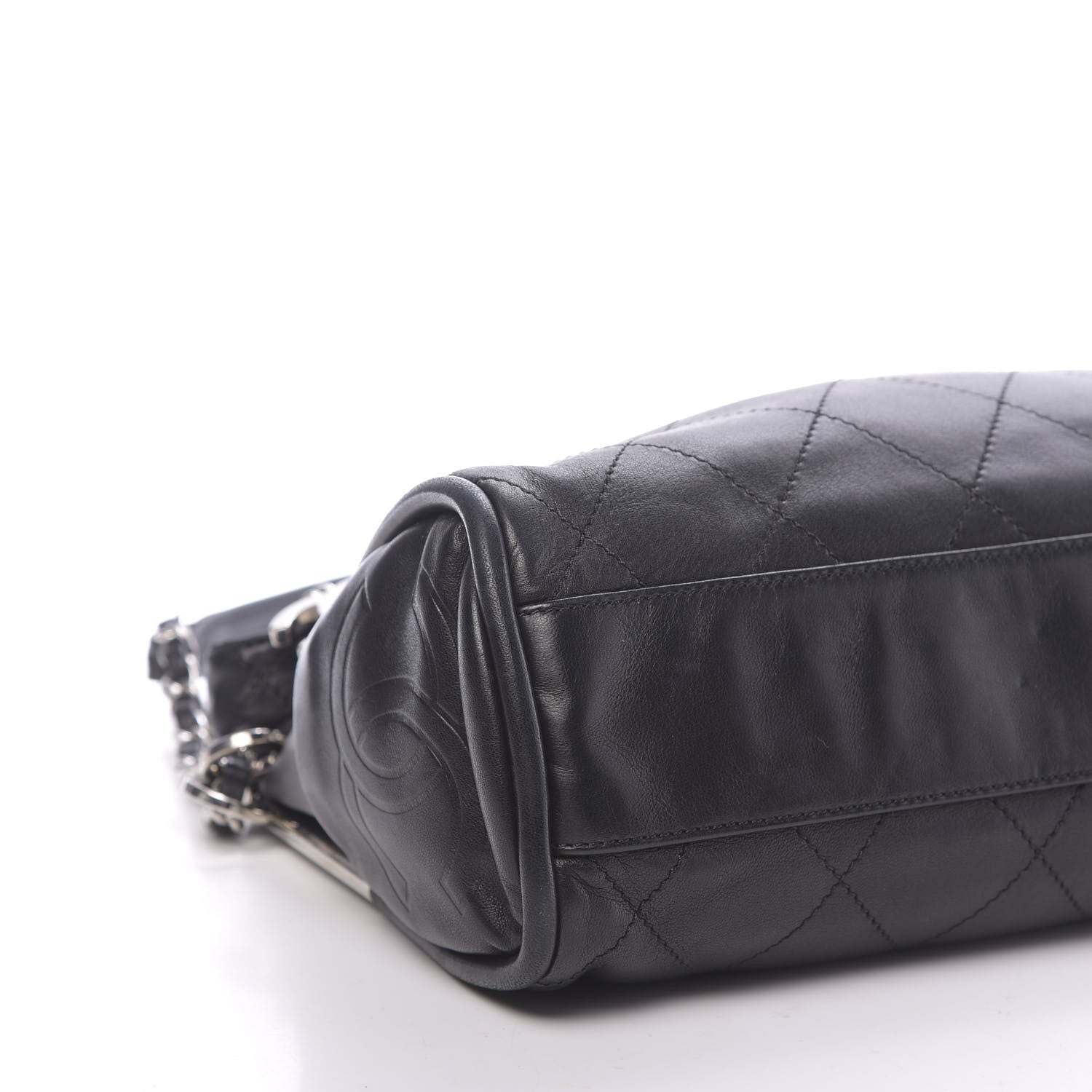 Chanel Lambskin Stitched Medium Ultimate Soft Tote Black 9 of 11
