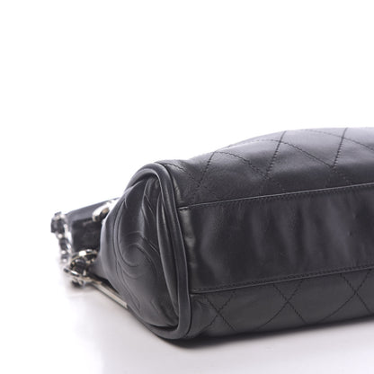Chanel Lambskin Stitched Medium Ultimate Soft Tote Black 9 of 11