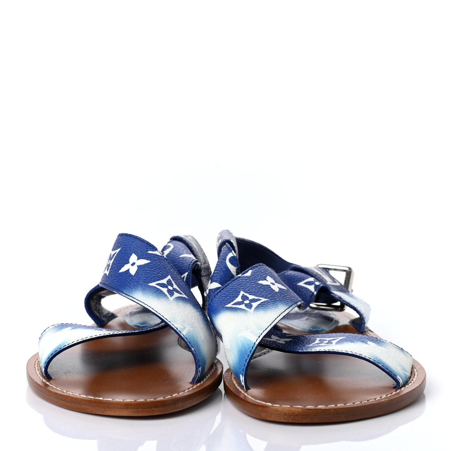 Monogram Escale Palma Flat Sandals 41 Blue
