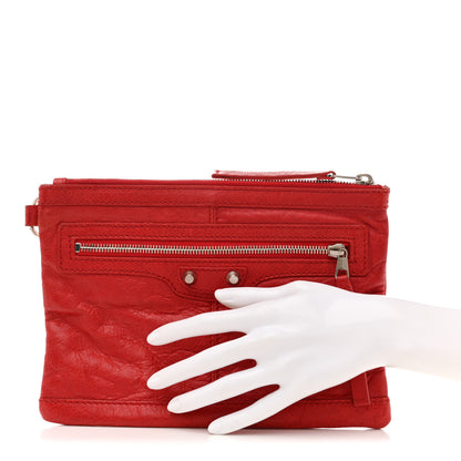 Balenciaga Agneau Arena Classic Hardware Small Clip Rouge Coquelicot 2 of 12