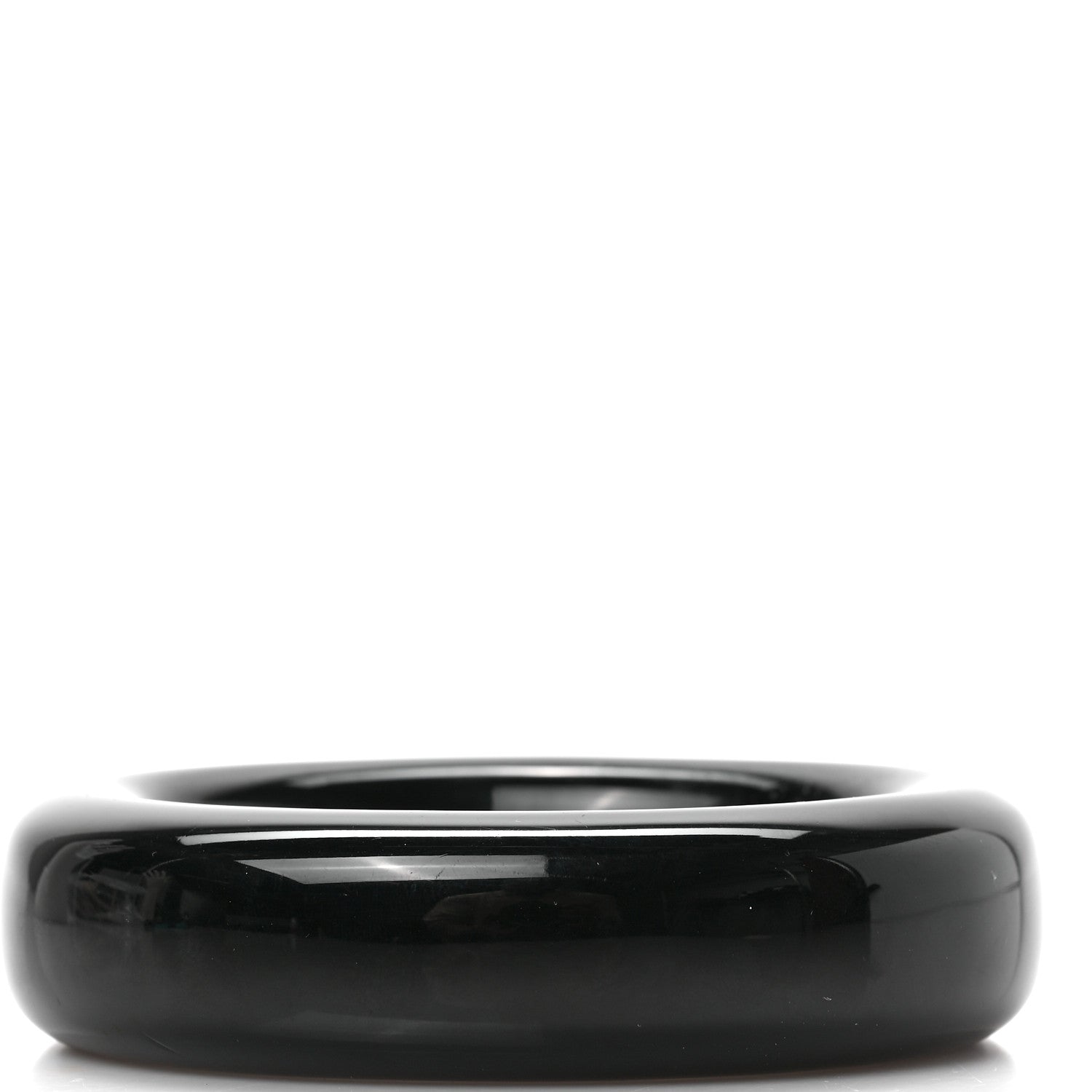 Tiffany Lacquer Hardwood Elsa Peretti Doughnut Bangle Bracelet Black 3 of 4