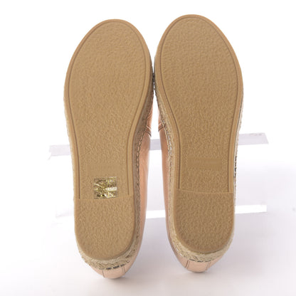 Saint Laurent Metallic Lambskin Monogram Espadrilles 39.5 Blush 6 of 11