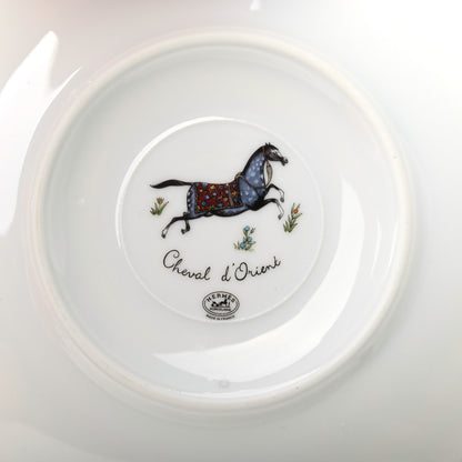 Hermes Porcelain Cheval d'Orient Tea Cup and Saucer Set of 2 7 of 9