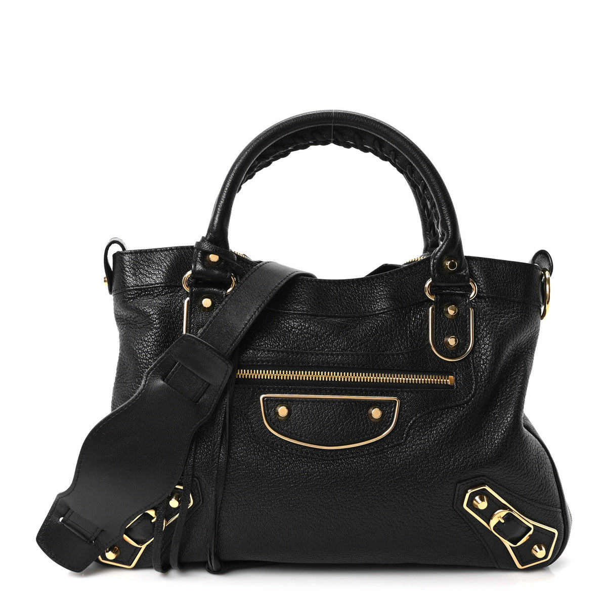 Balenciaga Chevre Gold Metallic Edge Hardware Town Black 1 of 11